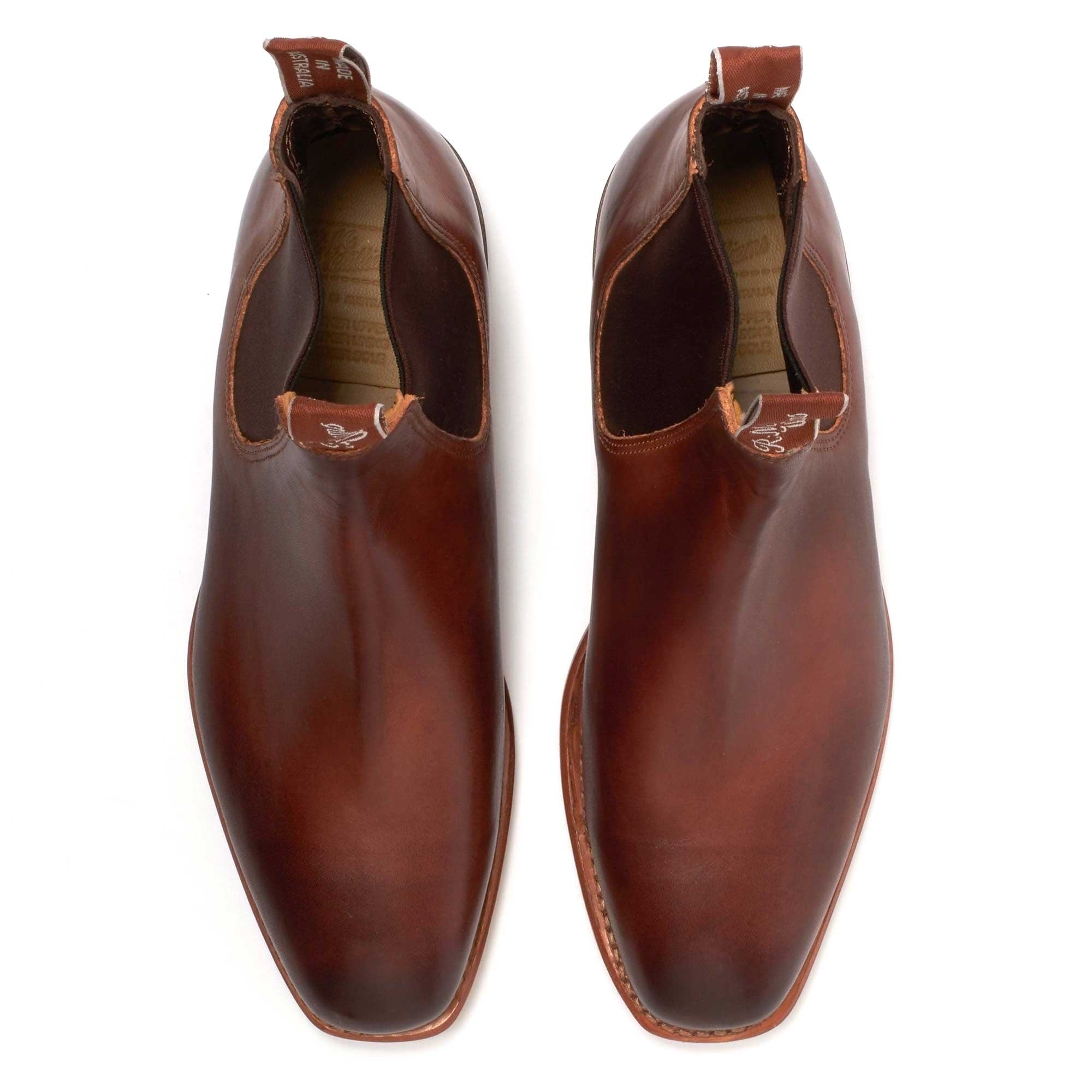 Leather Chinchilla Craftsman Boot - Bordeaux