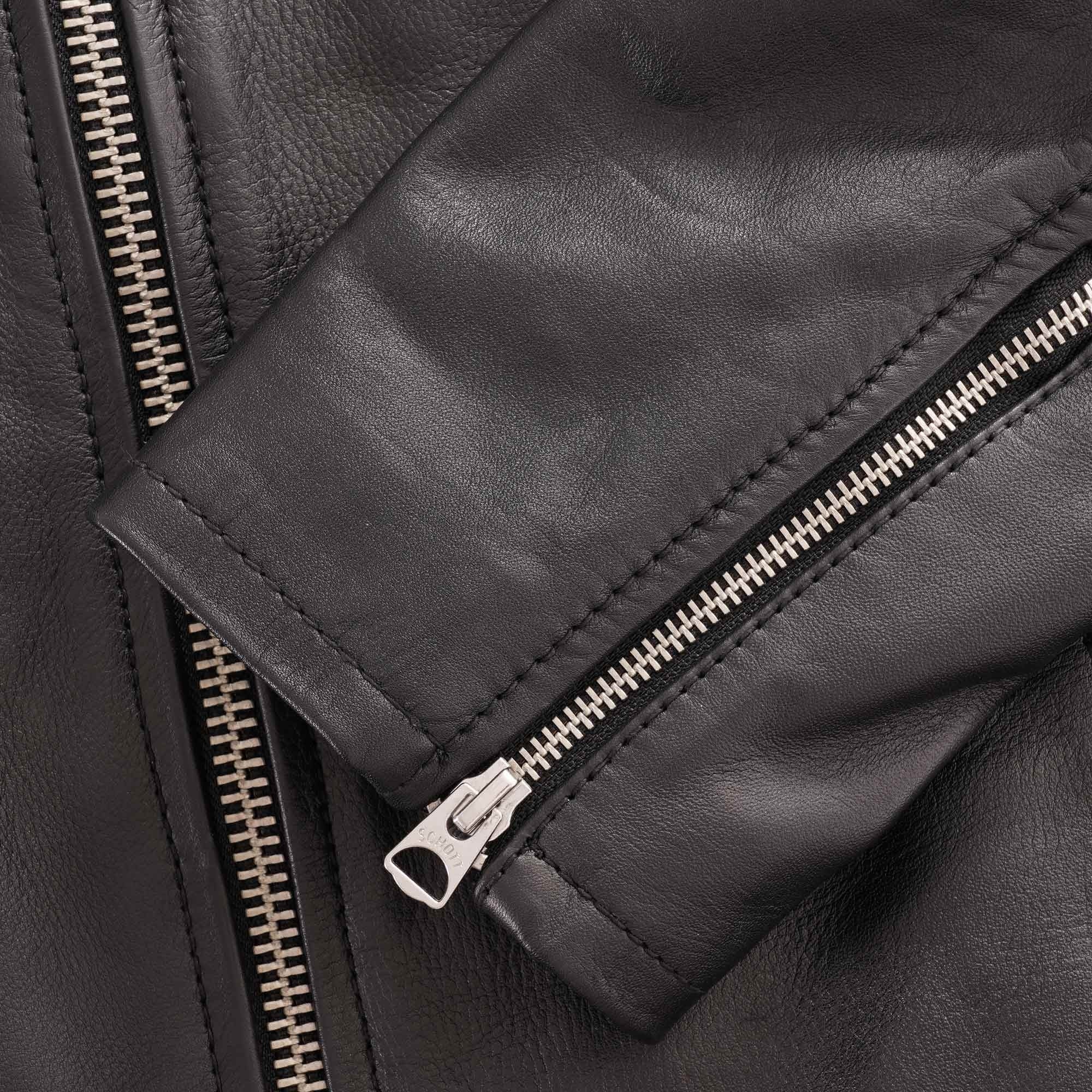 Schott NYC Classic Racer Leather Jacket - Black – Stuarts London