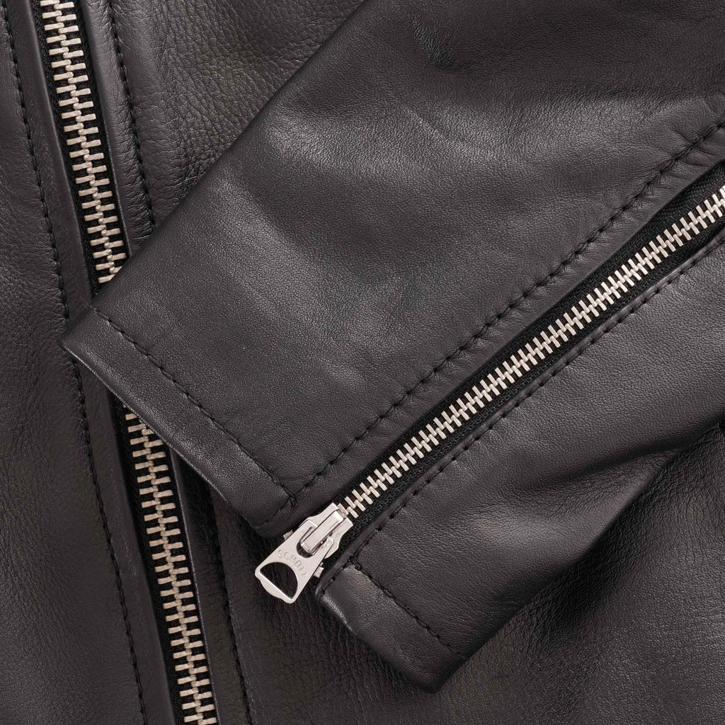 Schott NYC Classic Racer Leather Jacket - Black