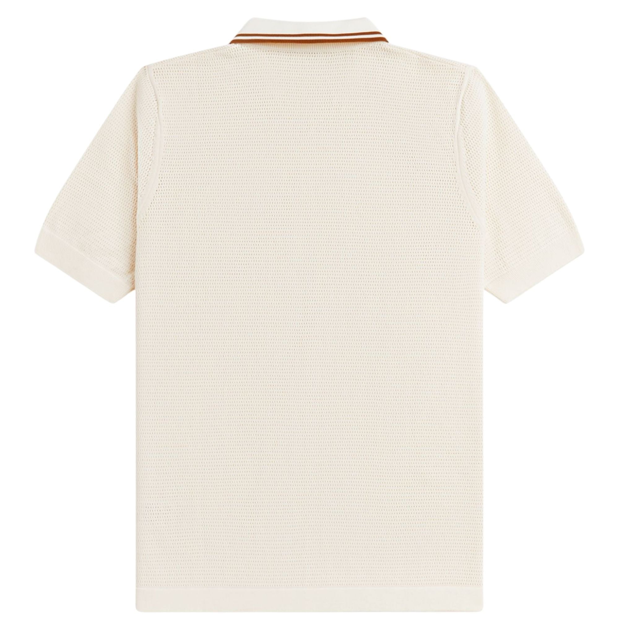 Fred Perry Pointelle Knitted Shirt - Ecru