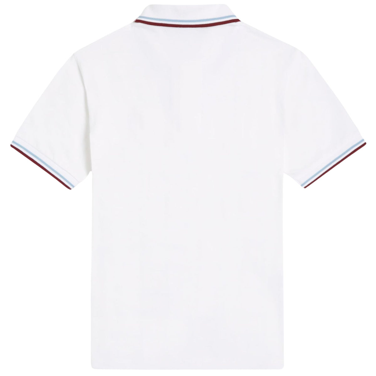 Fred Perry Reissues Made In England M12 Twin Tipped Polo - White/Ice/Maroon