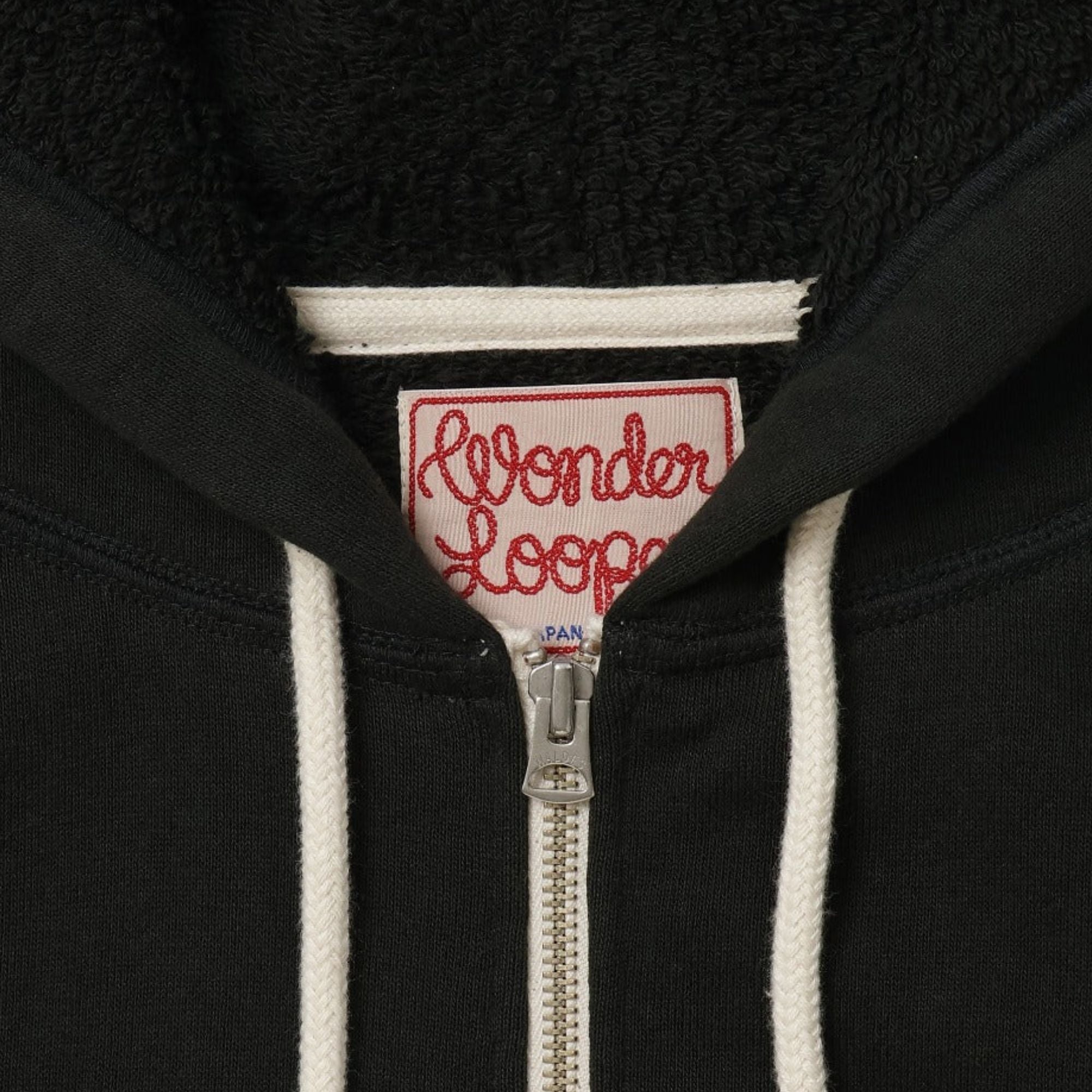 Wonder Looper Zip Hoodie Super Looper French Terry - Sumi Black