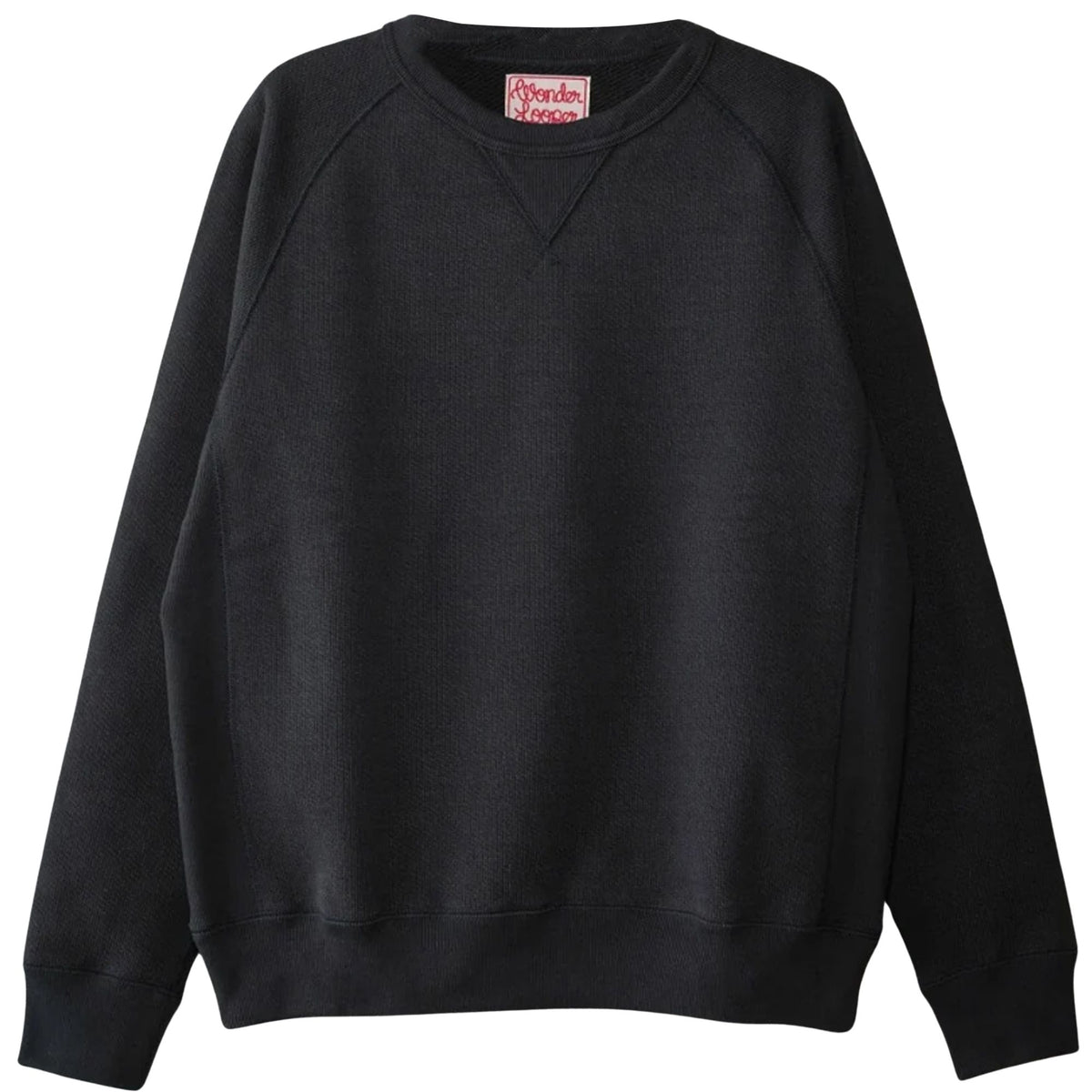 Wonder Looper Double Heavyweight French Terry Pullover Crewneck - Sumi Black