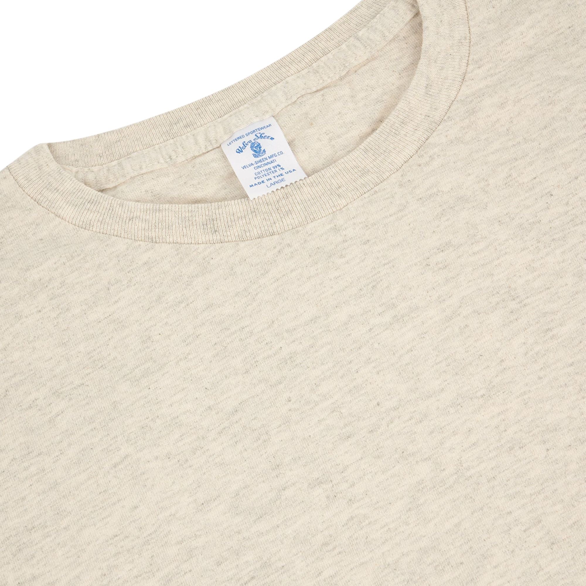 Velva Sheen Short Sleeve Crew Neck T-Shirt - Oatmeal