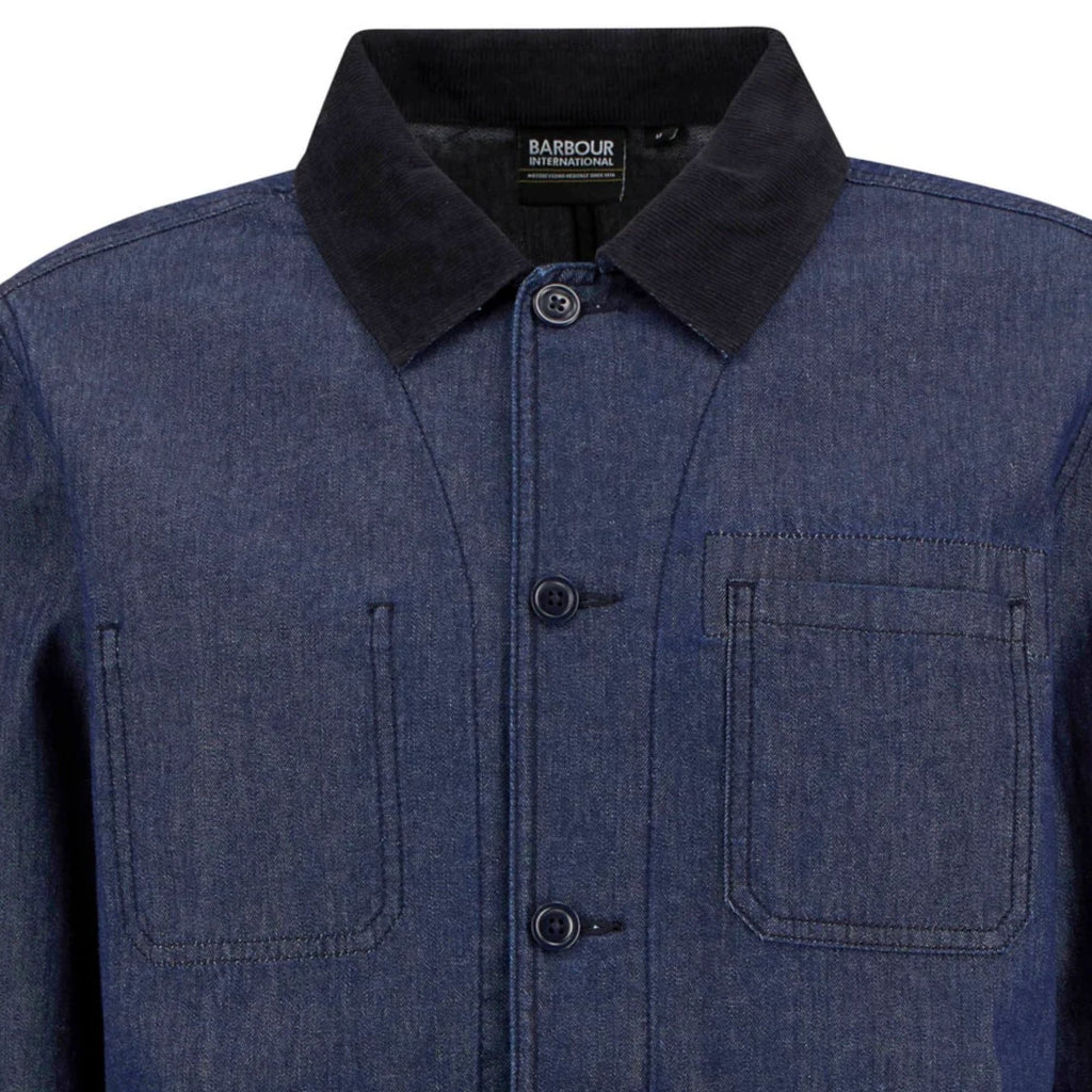 Barbour International Piligan Herringbone Denim Overshirt - Indigo