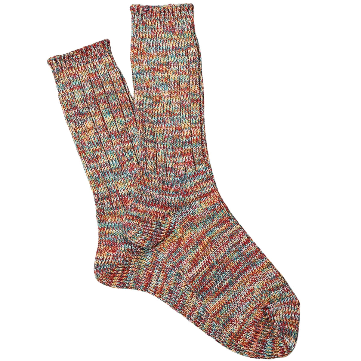 Anonymous Ism 5 Colour Mix Crew Sock - Red