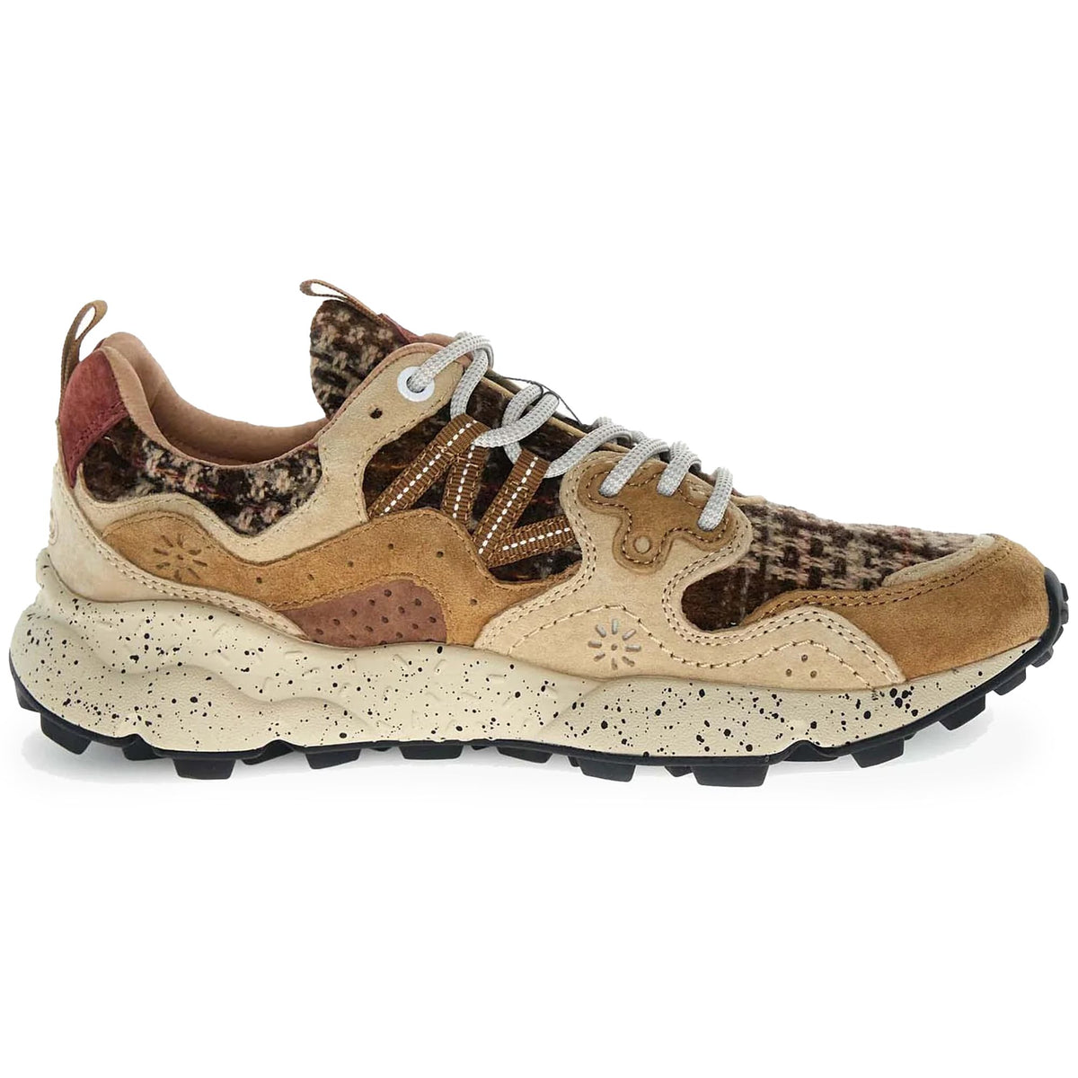 Flower Mountain Yamano 3 Man Trainers - Light Brown/Cream/Brown