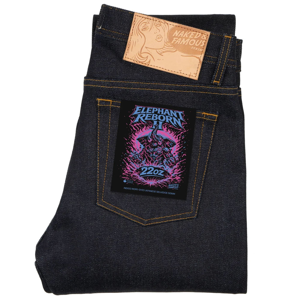 Naked and Famous Denim Weird Guy Elephant 2 Reborn - Indigo
