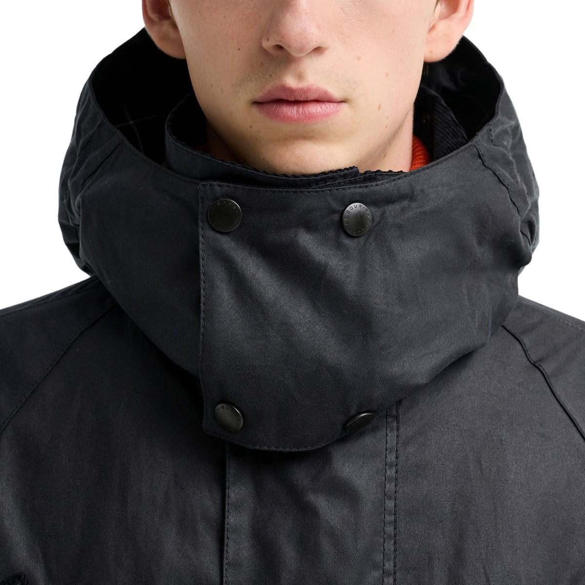 Barbour x Norbit Long Wax Jacket - Navy