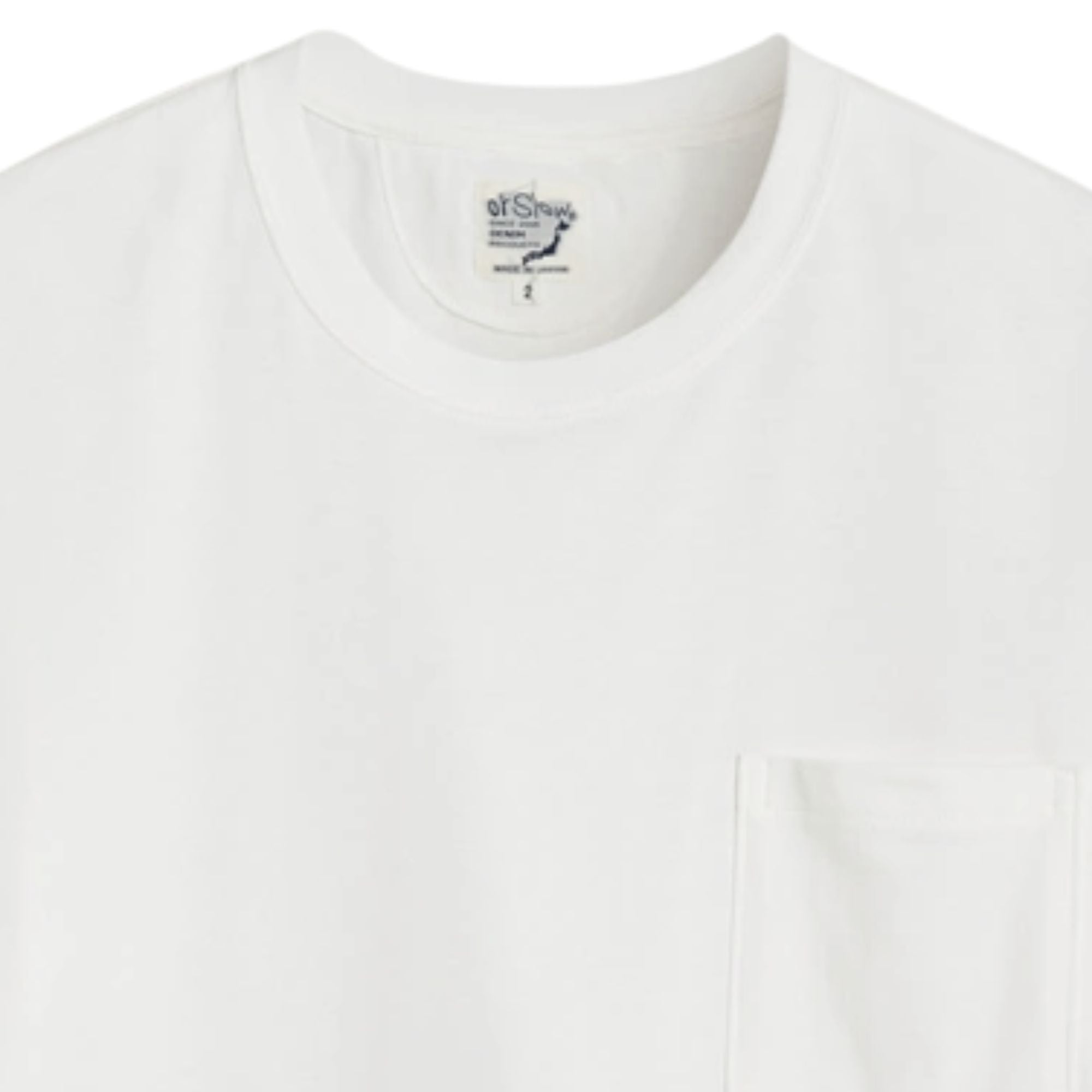 OrSlow Crew Neck Pocket T-Shirt - White