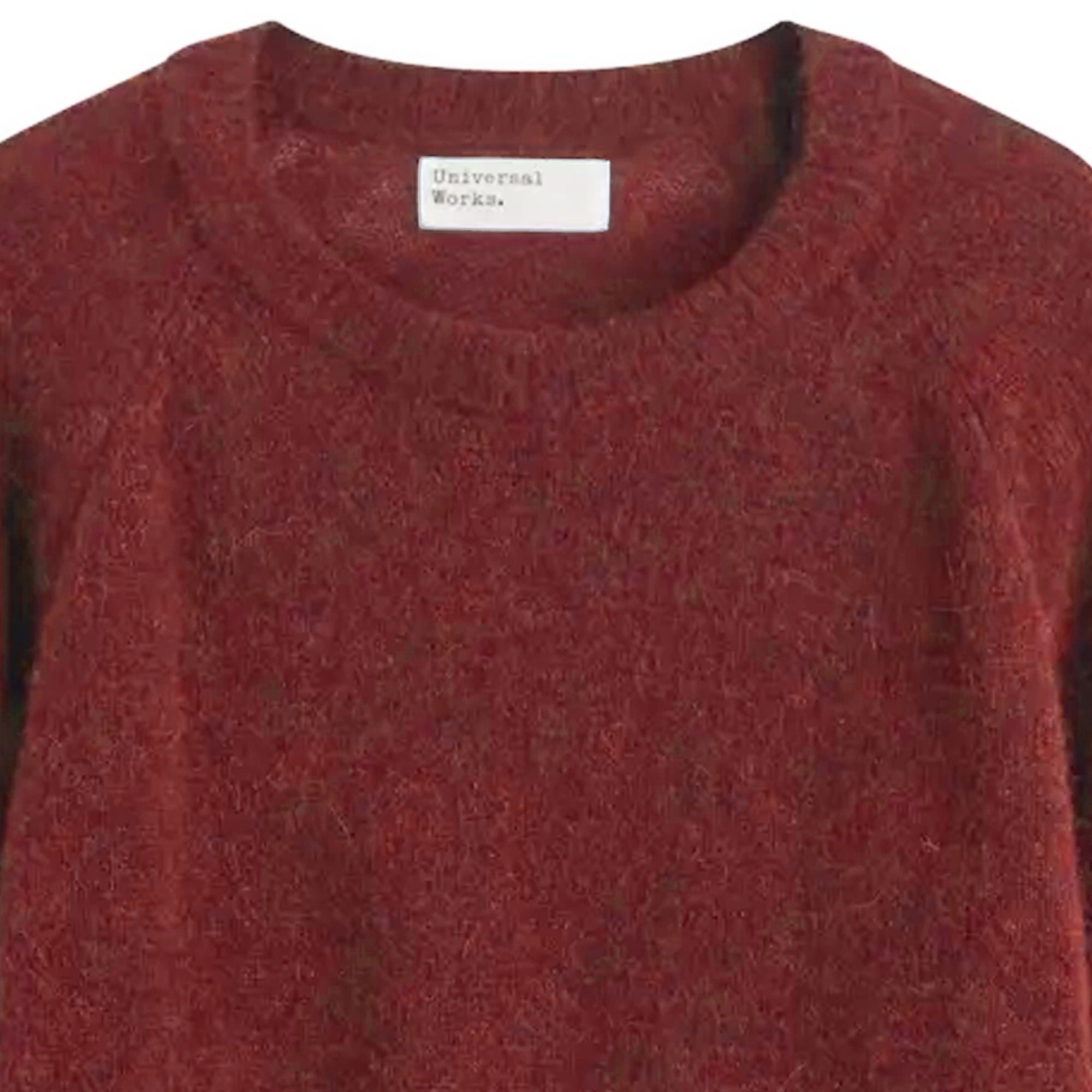 Universal Works Lyon Crew Alpaca Knit - Deep Orange