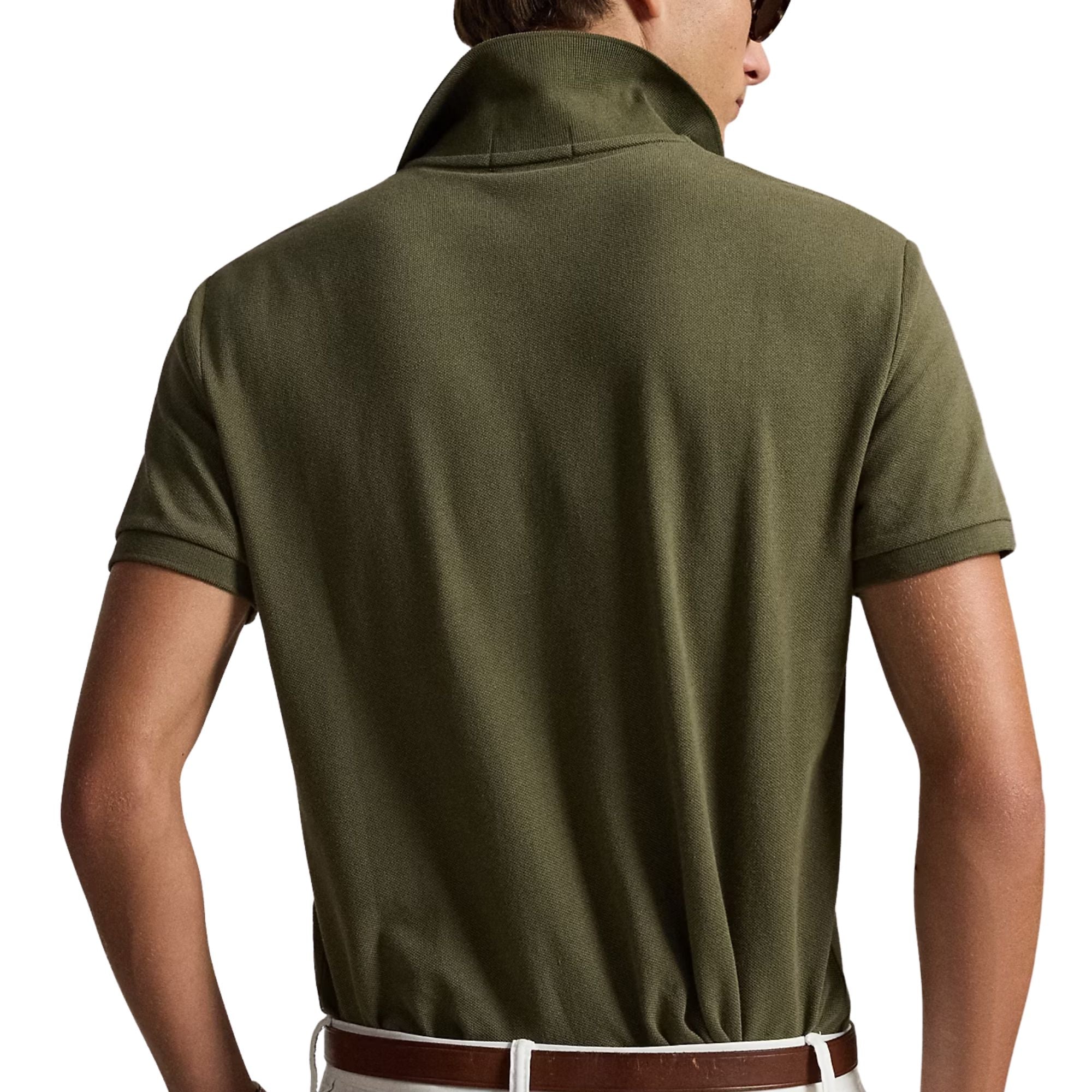 Polo Ralph Lauren The Iconic Custom Slim Fit Mesh Polo - Canopy Olive