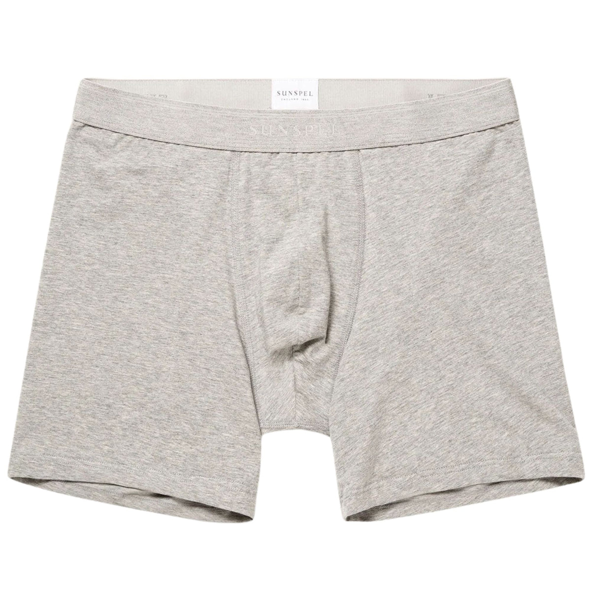 Sunspel Stretch Cotton Boxer Briefs - Grey Melange