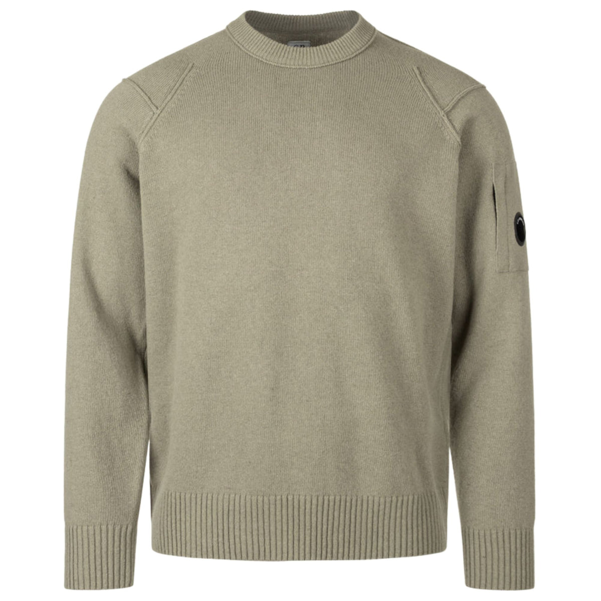 C.P Company Lambswool Lens Crewneck Sweater - Fallen Rock