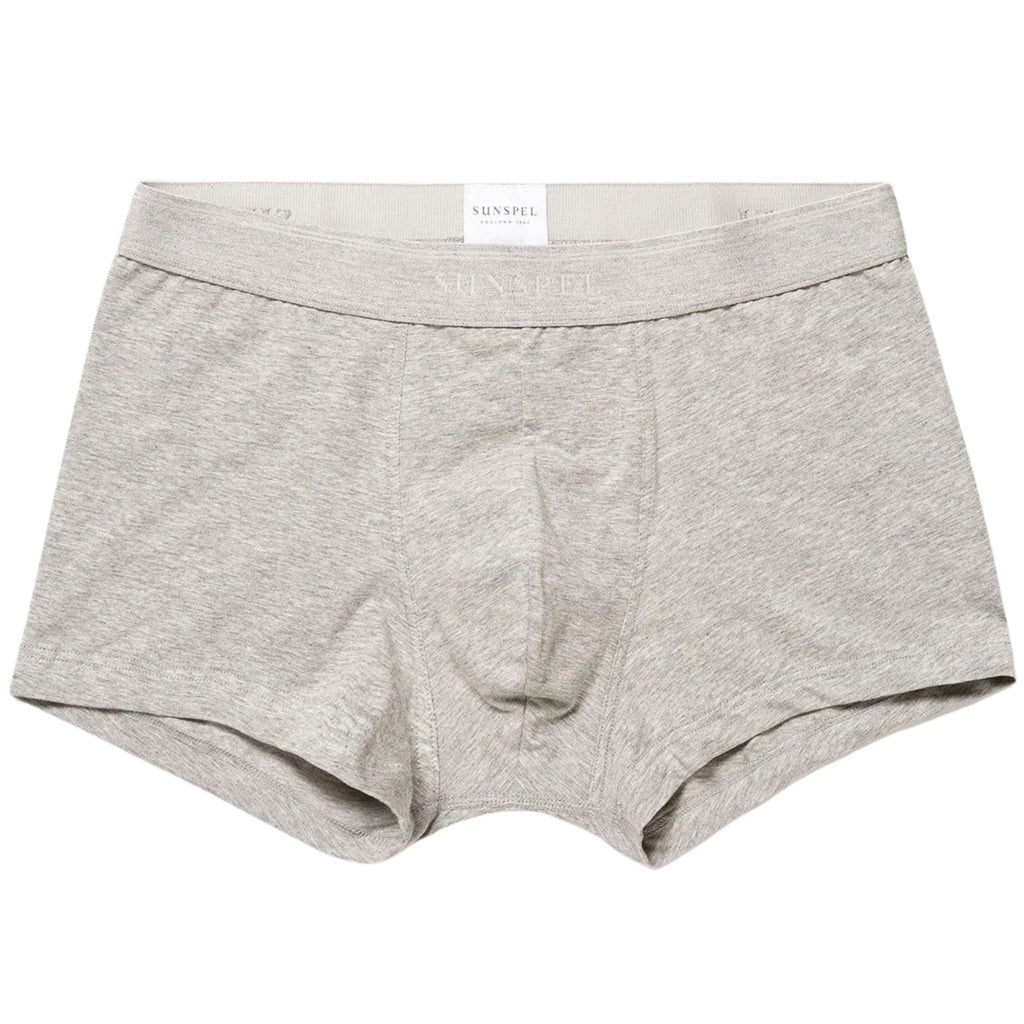 Sunspel Stretch Cotton Trunks - Grey Melange