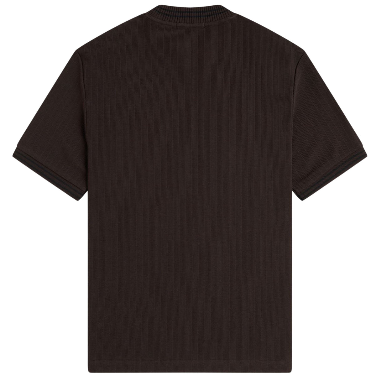 Fred Perry Ribbed Jersey T-Shirt - Rich Brown