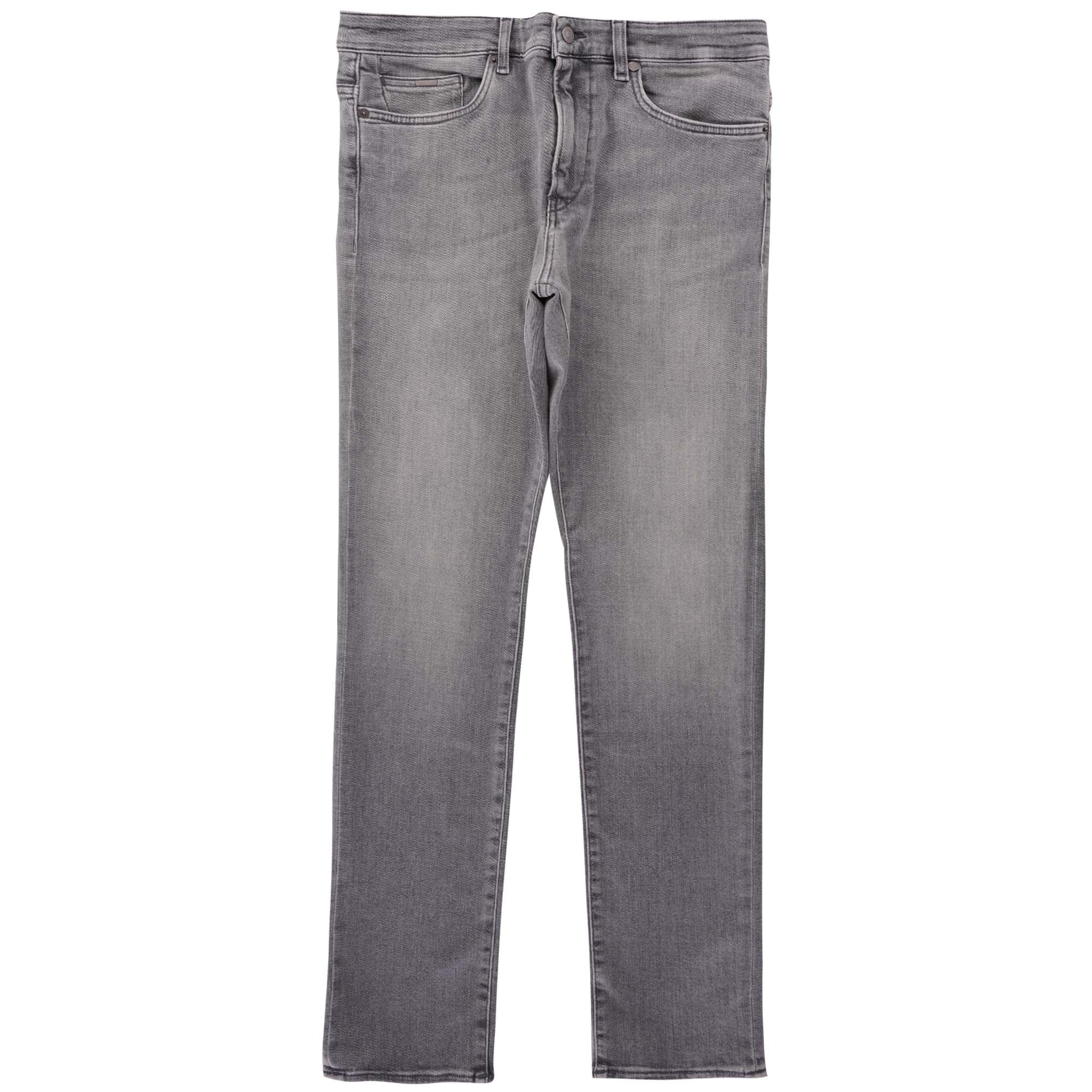 Boss Slim-Fit Cashmere-Touch Jeans - Medium Grey