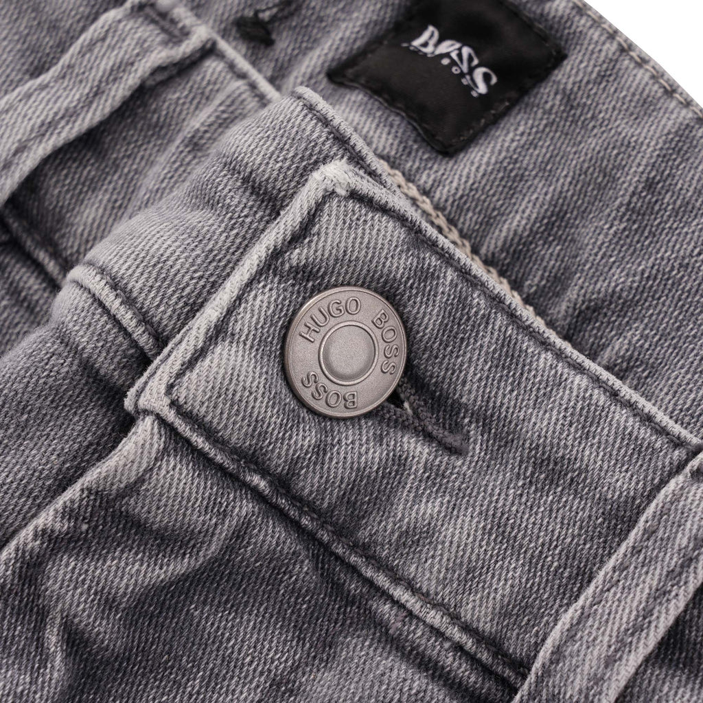 Boss Slim-Fit Cashmere-Touch Jeans - Medium Grey