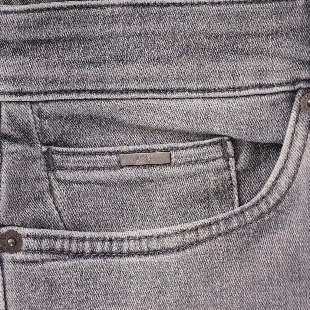 Boss Slim-Fit Cashmere-Touch Jeans - Medium Grey