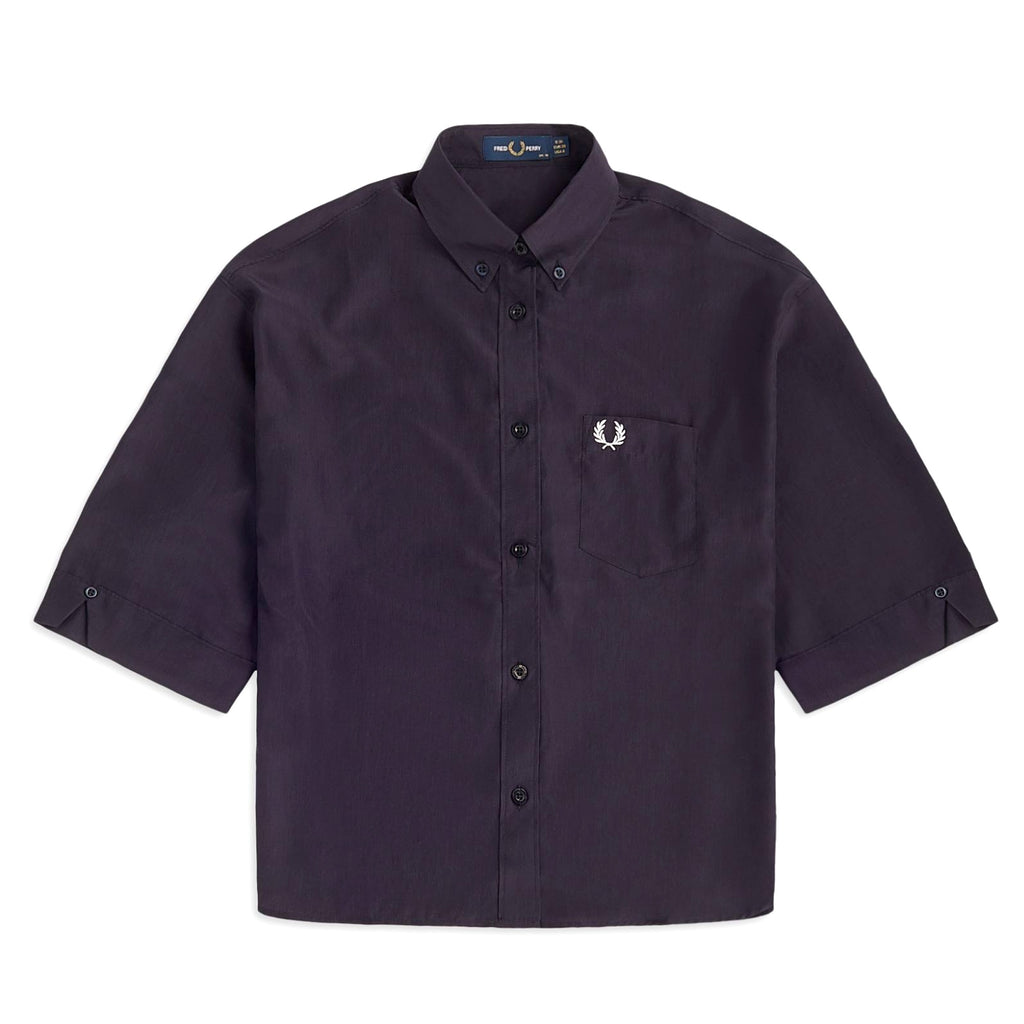 Fred Perry Womens Boxy Oversized Shirt - Navy