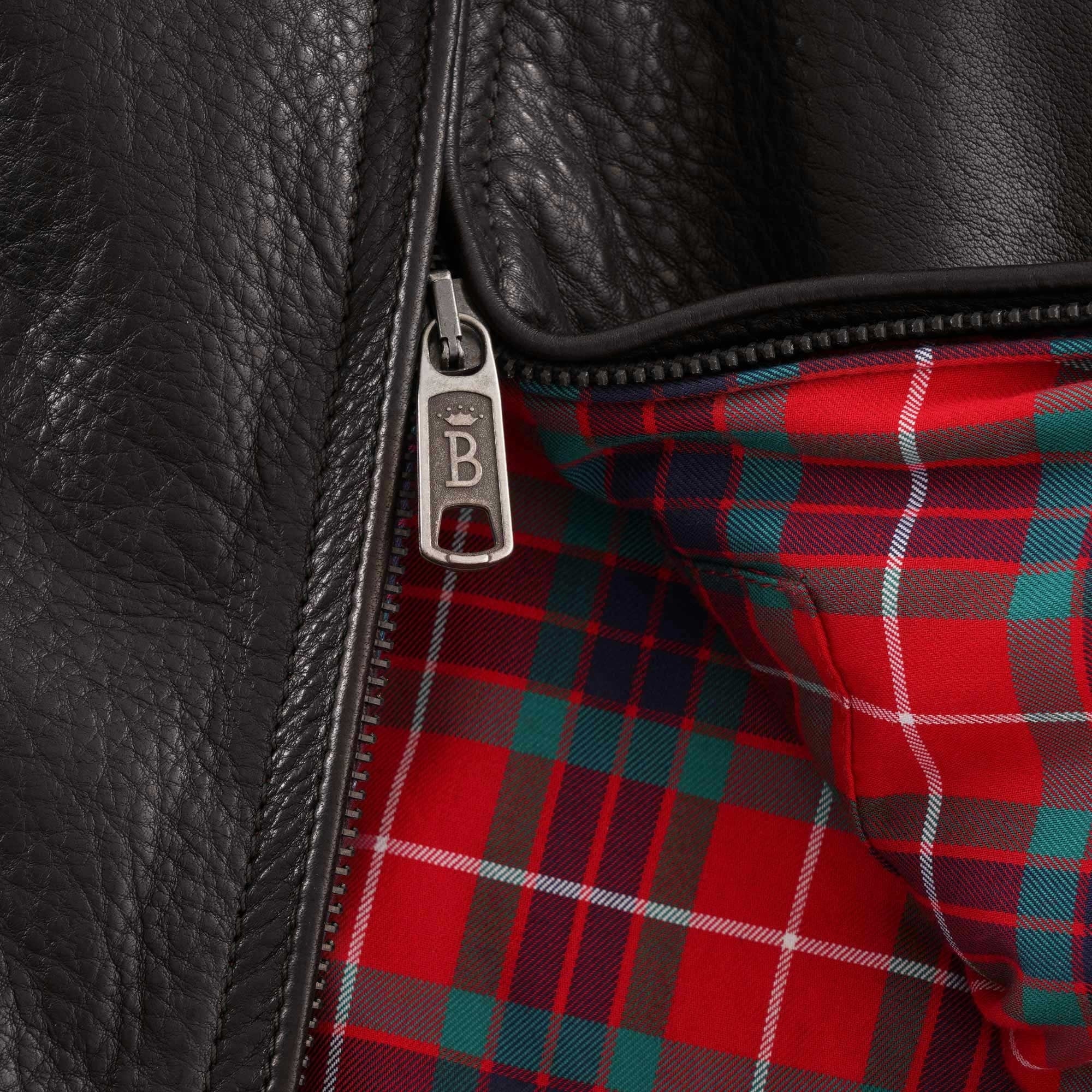 G9 Leather Harrington Jacket - Graphite