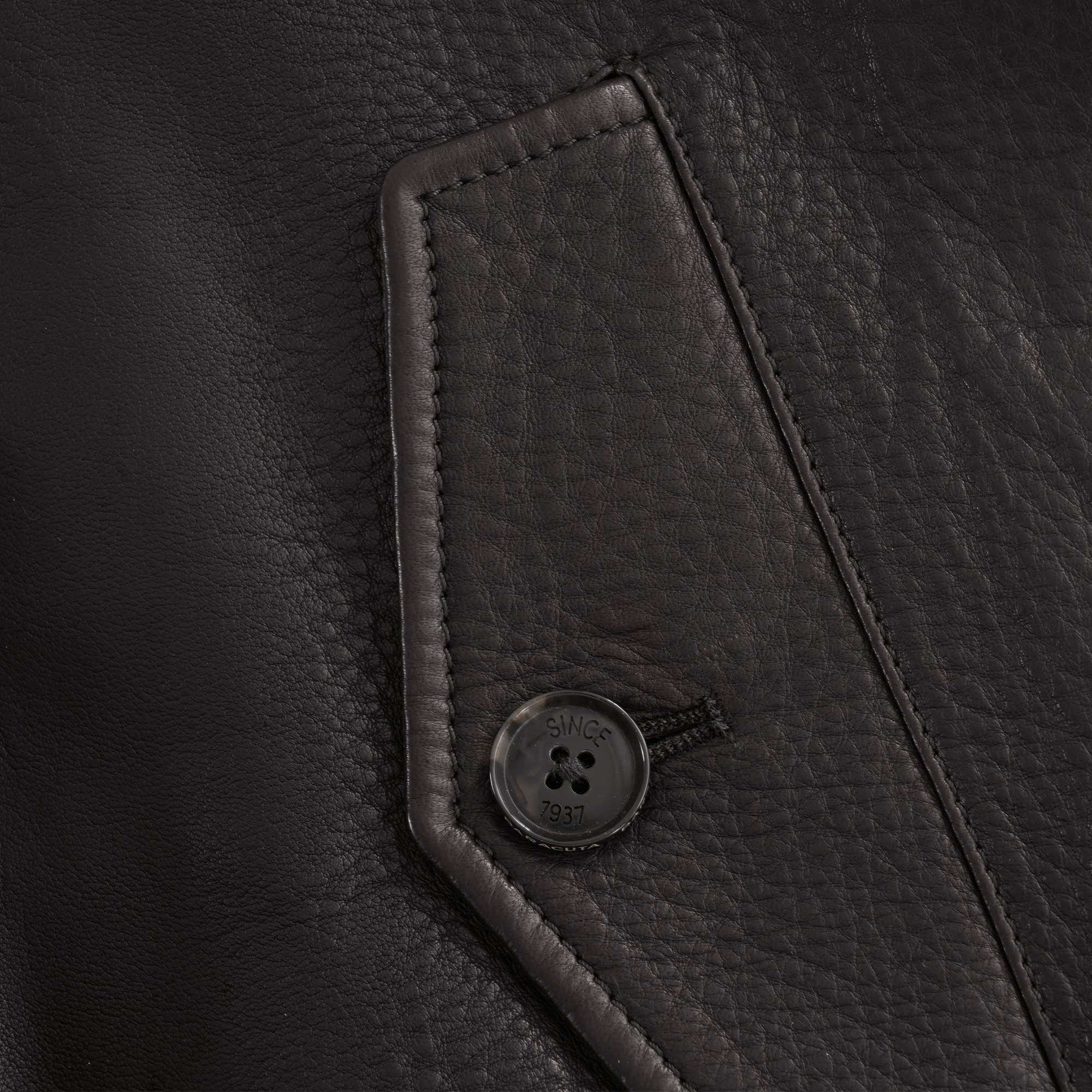G9 Leather Harrington Jacket - Graphite