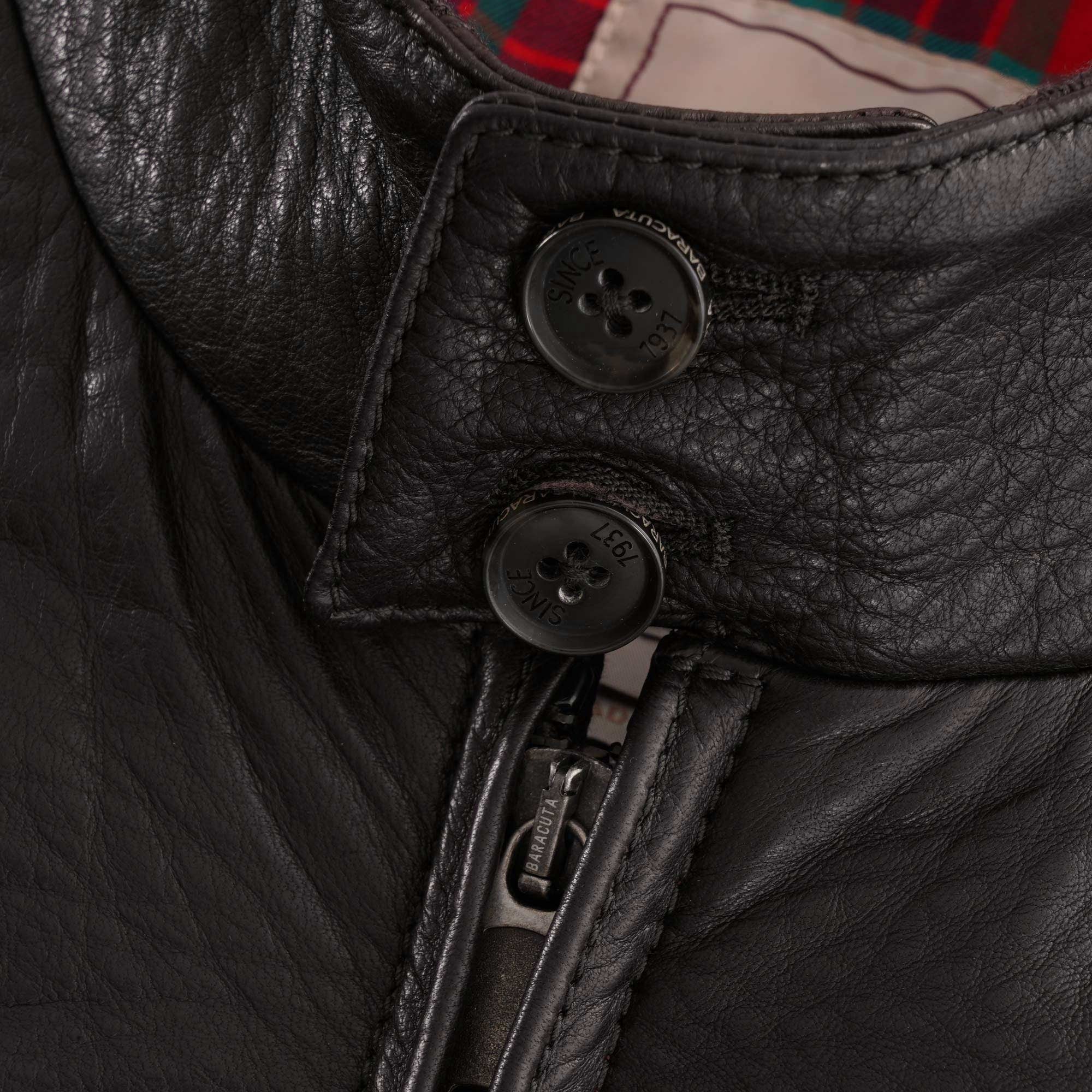 G9 Leather Harrington Jacket - Graphite