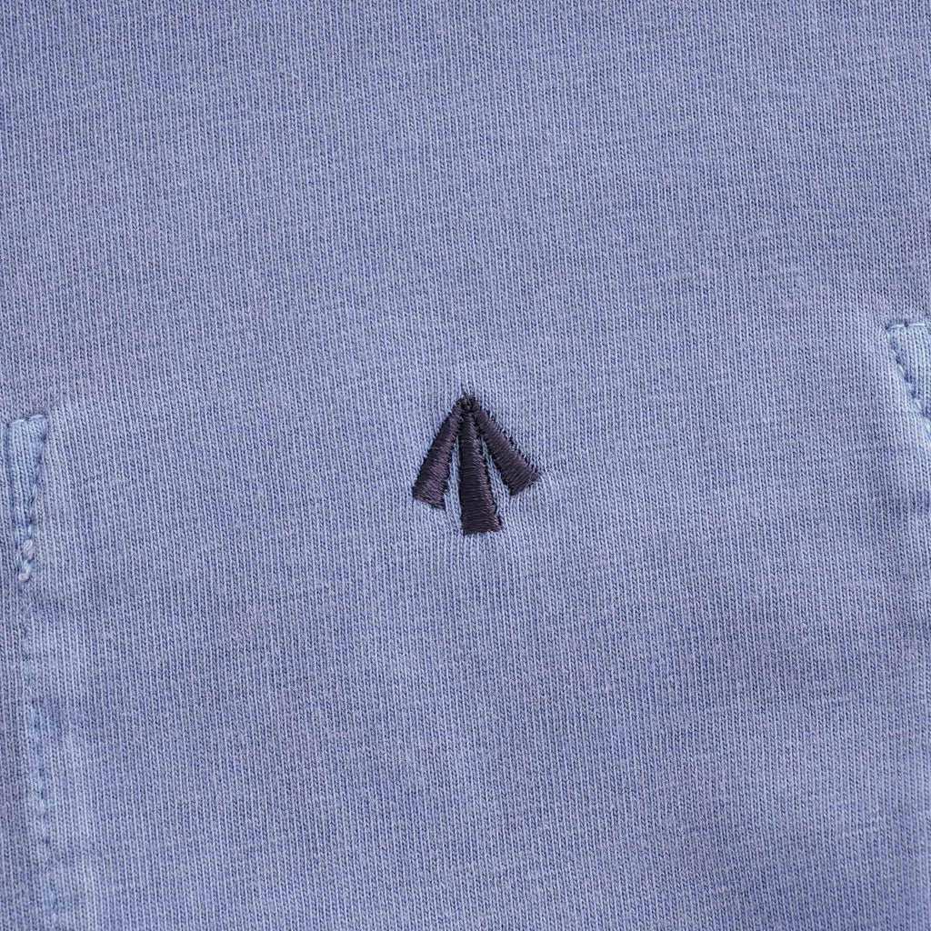 Warm Up Military Crewneck Tee - Washed Blue