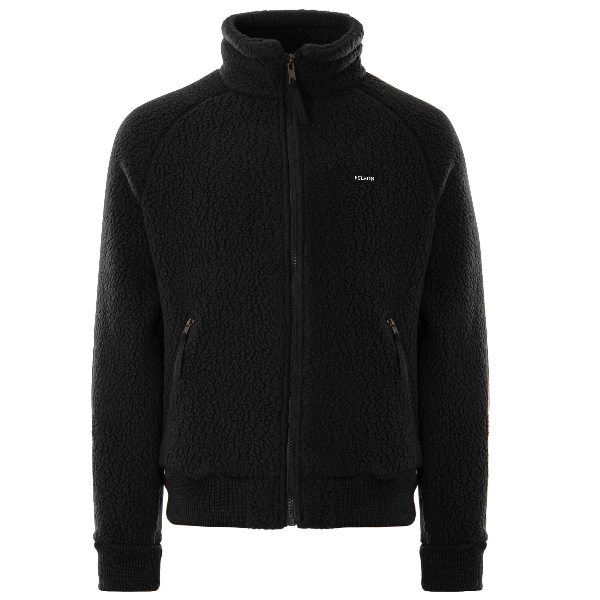 Womens Sherpa Fleece Jacket - Black