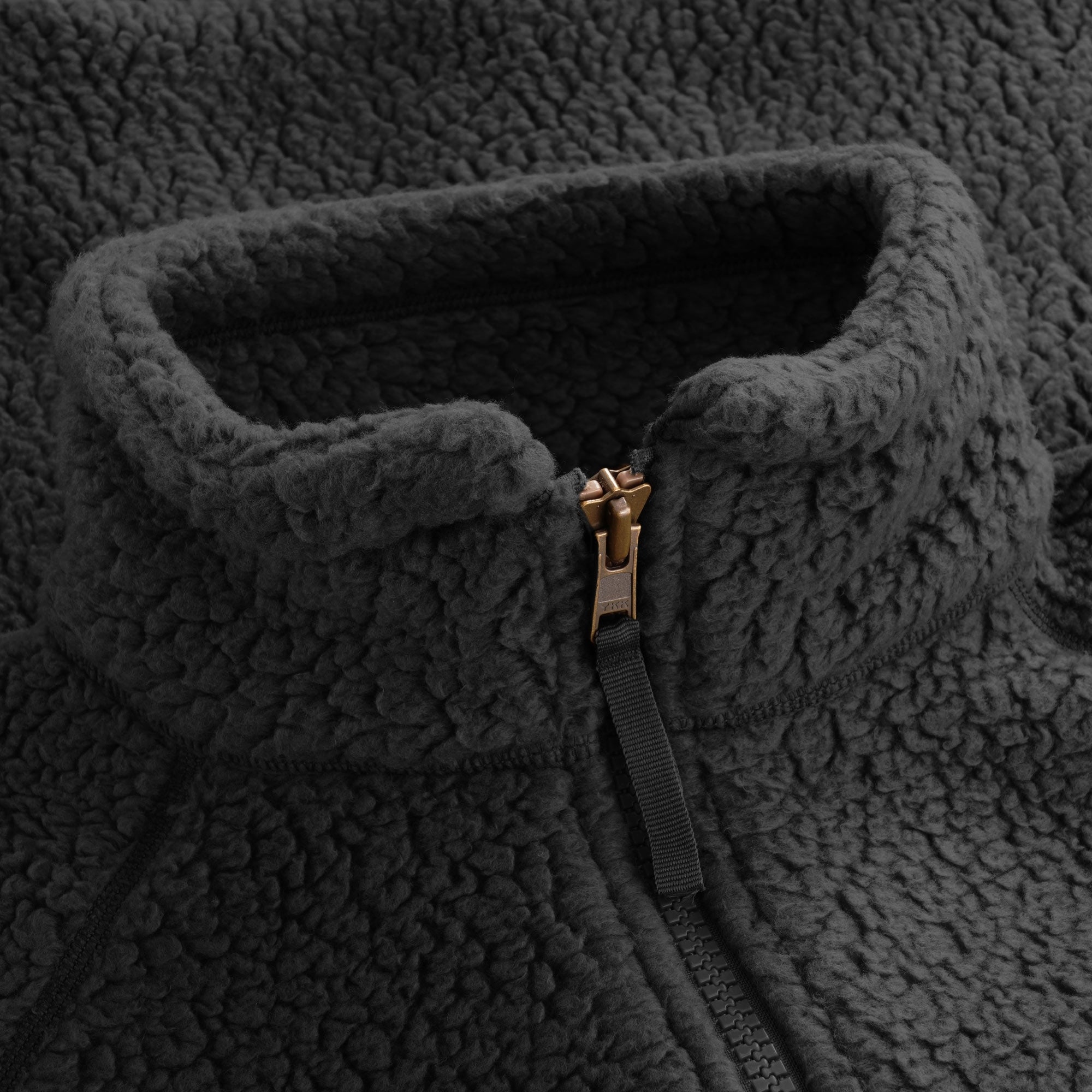 Womens Sherpa Fleece Jacket - Black