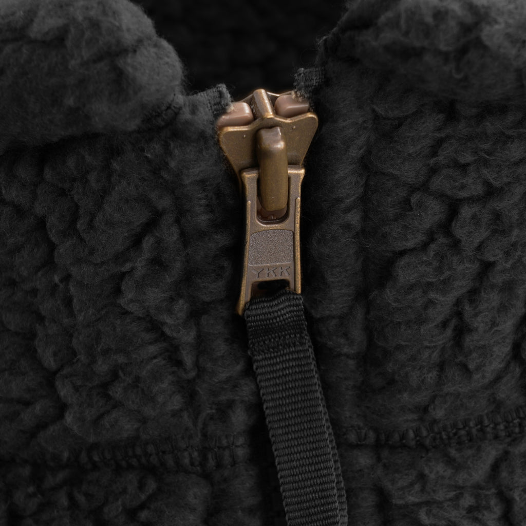 Womens Sherpa Fleece Jacket - Black