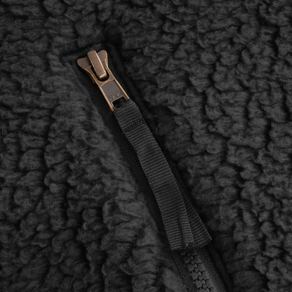 Womens Sherpa Fleece Jacket - Black