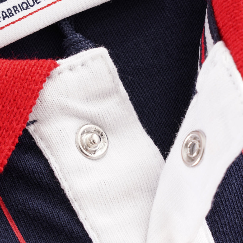 BB1 Polo Shirt - Peacoat & Chinese Red