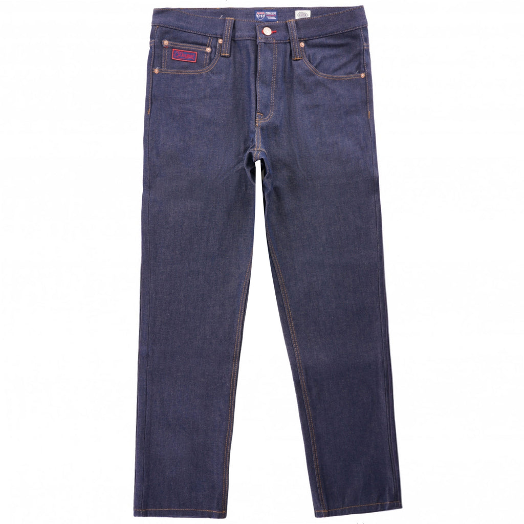 C17 Jeans Cone Mills Denim Regular Tapered Americano Unwashed Raw