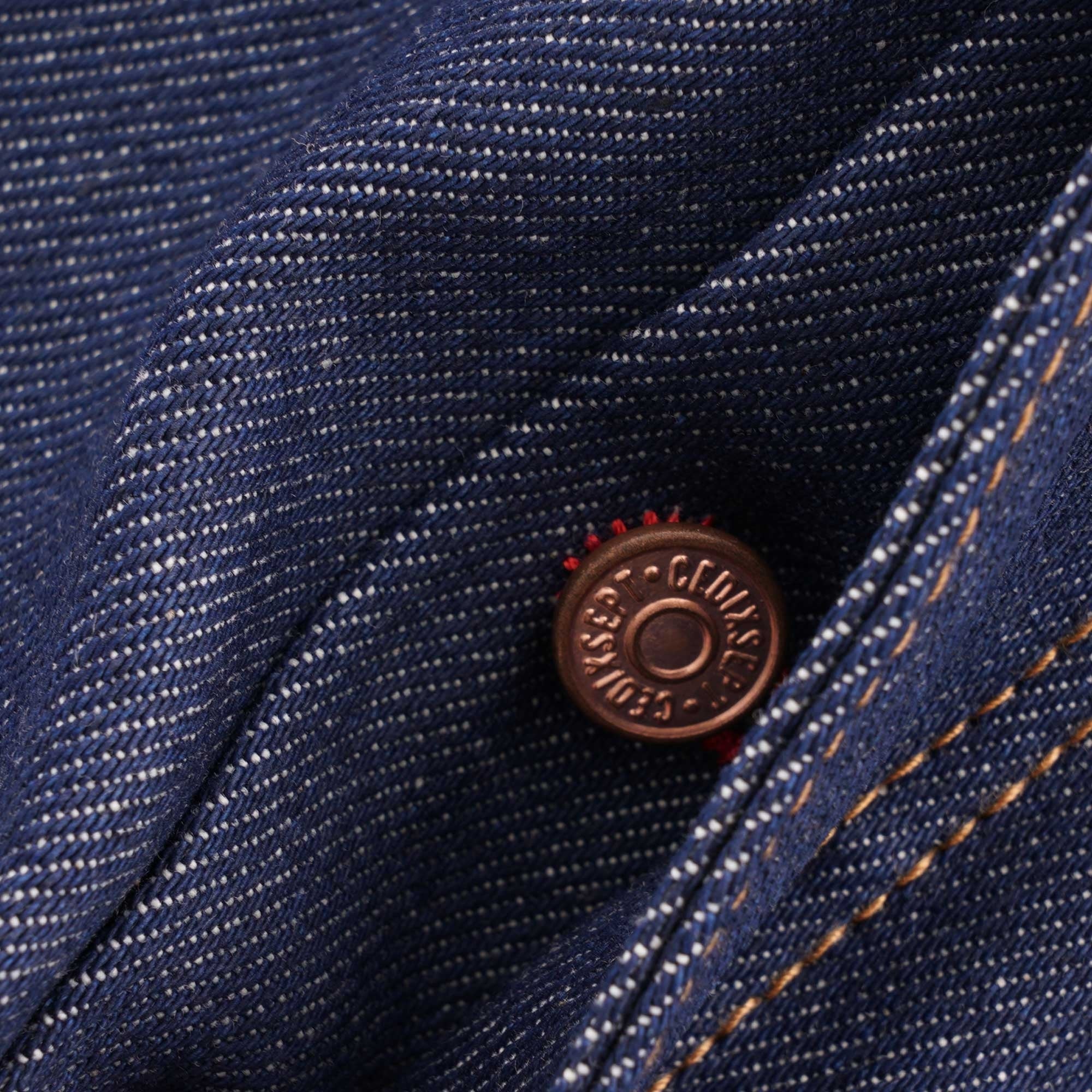 C17 Jeans Cone Mills Denim Regular Tapered Americano Unwashed Raw