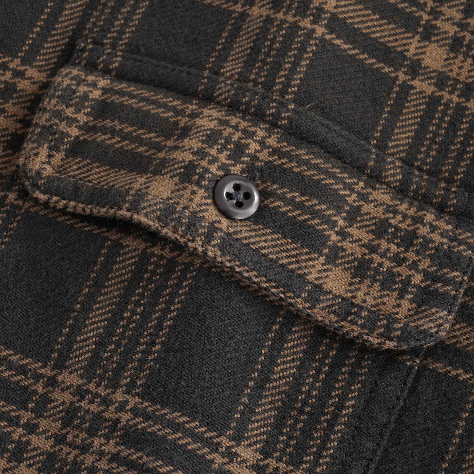 Vintage Work Flannel - Black/Olive