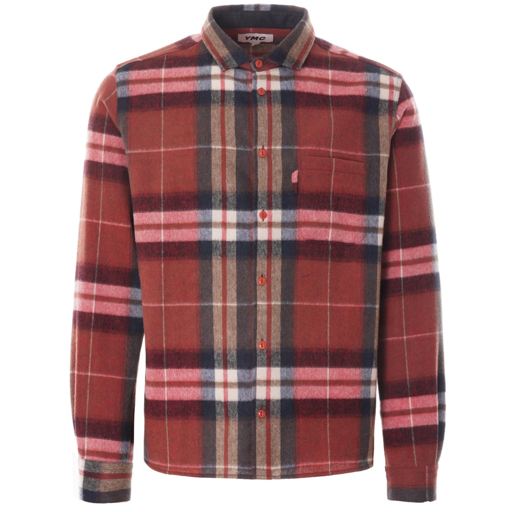 Curtis Wool Check Shirt - Red