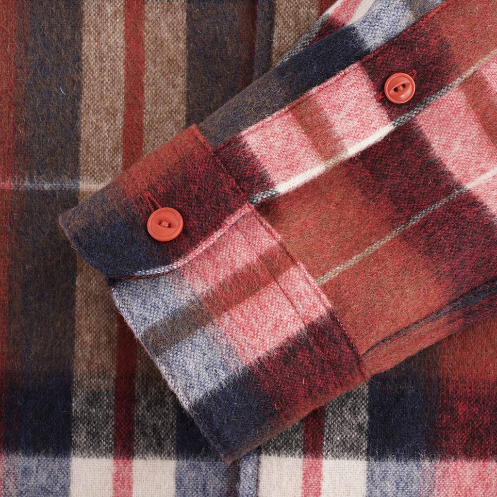 Curtis Wool Check Shirt - Red