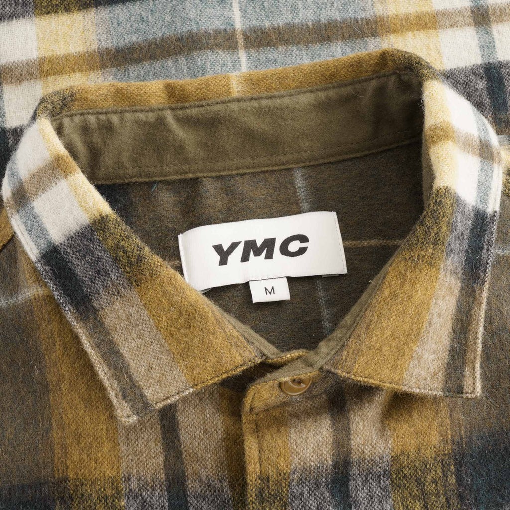 Curtis Wool Check Shirt - Olive