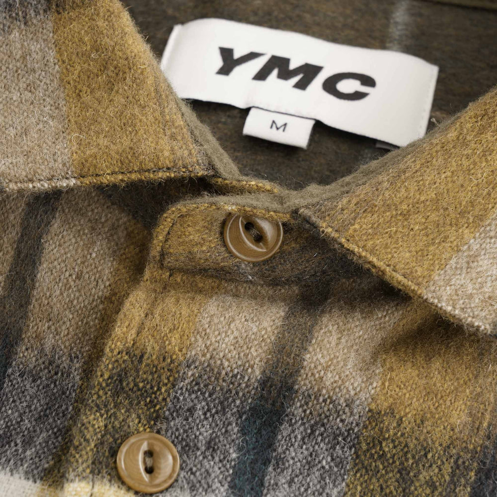 Curtis Wool Check Shirt - Olive