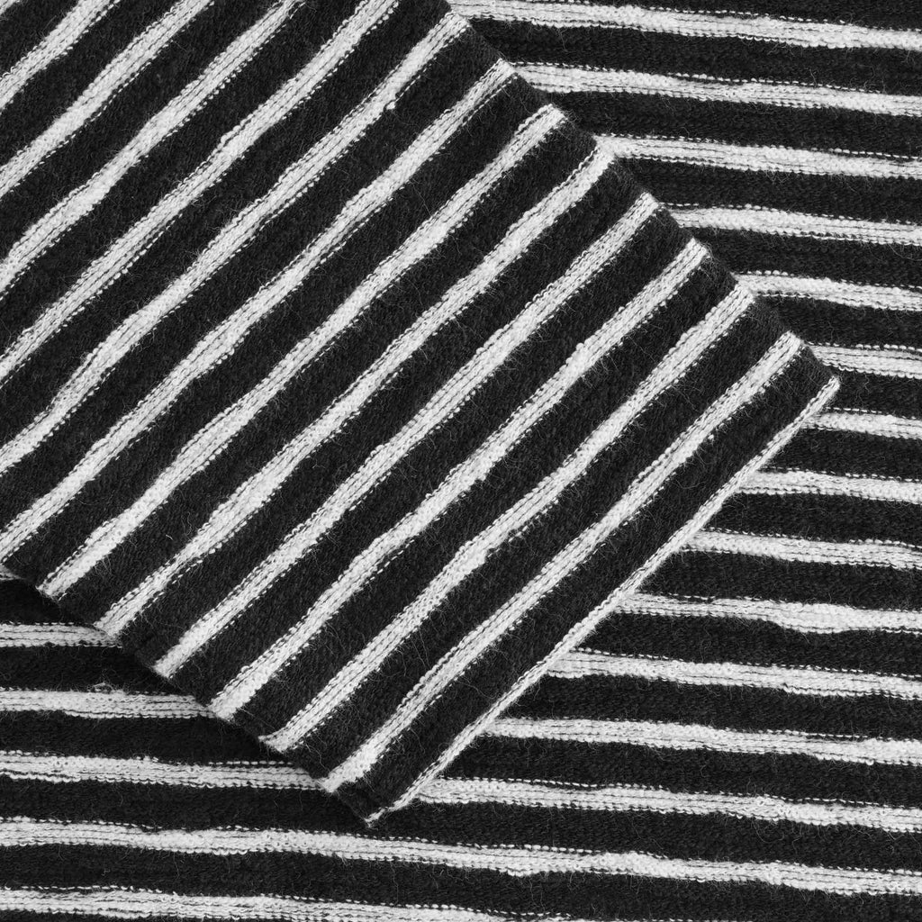 X Cotton Jersey Stripe Sweatshirt - Black/Ecru