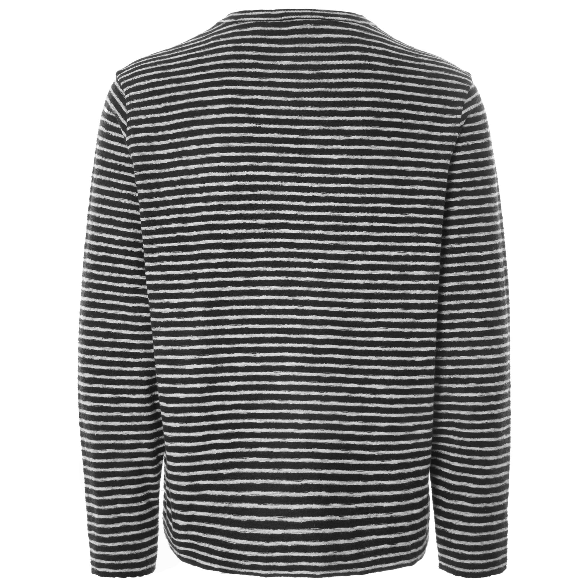 X Cotton Jersey Stripe Sweatshirt - Black/Ecru