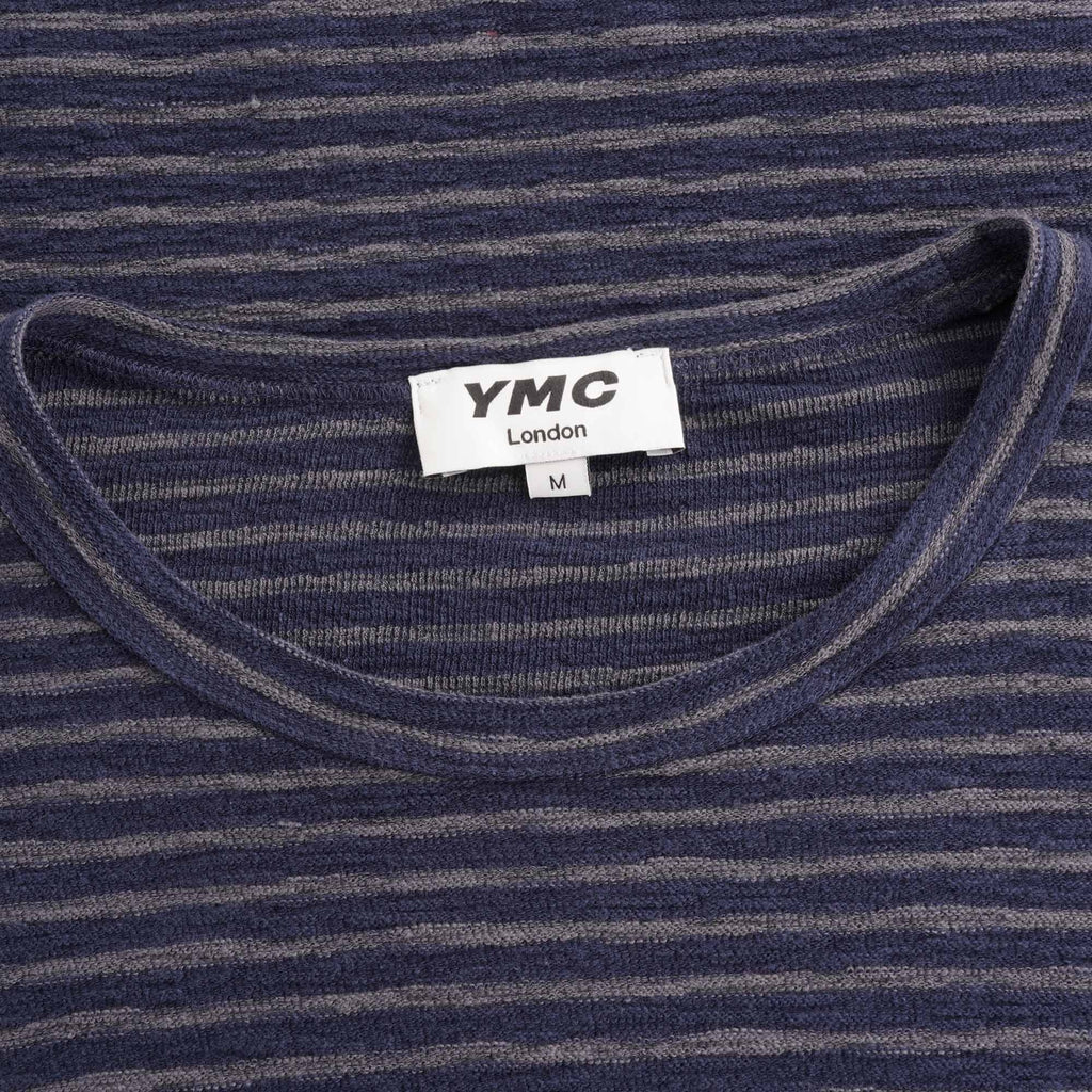 X Cotton Jersey Stripe Sweatshirt - Navy/Grey