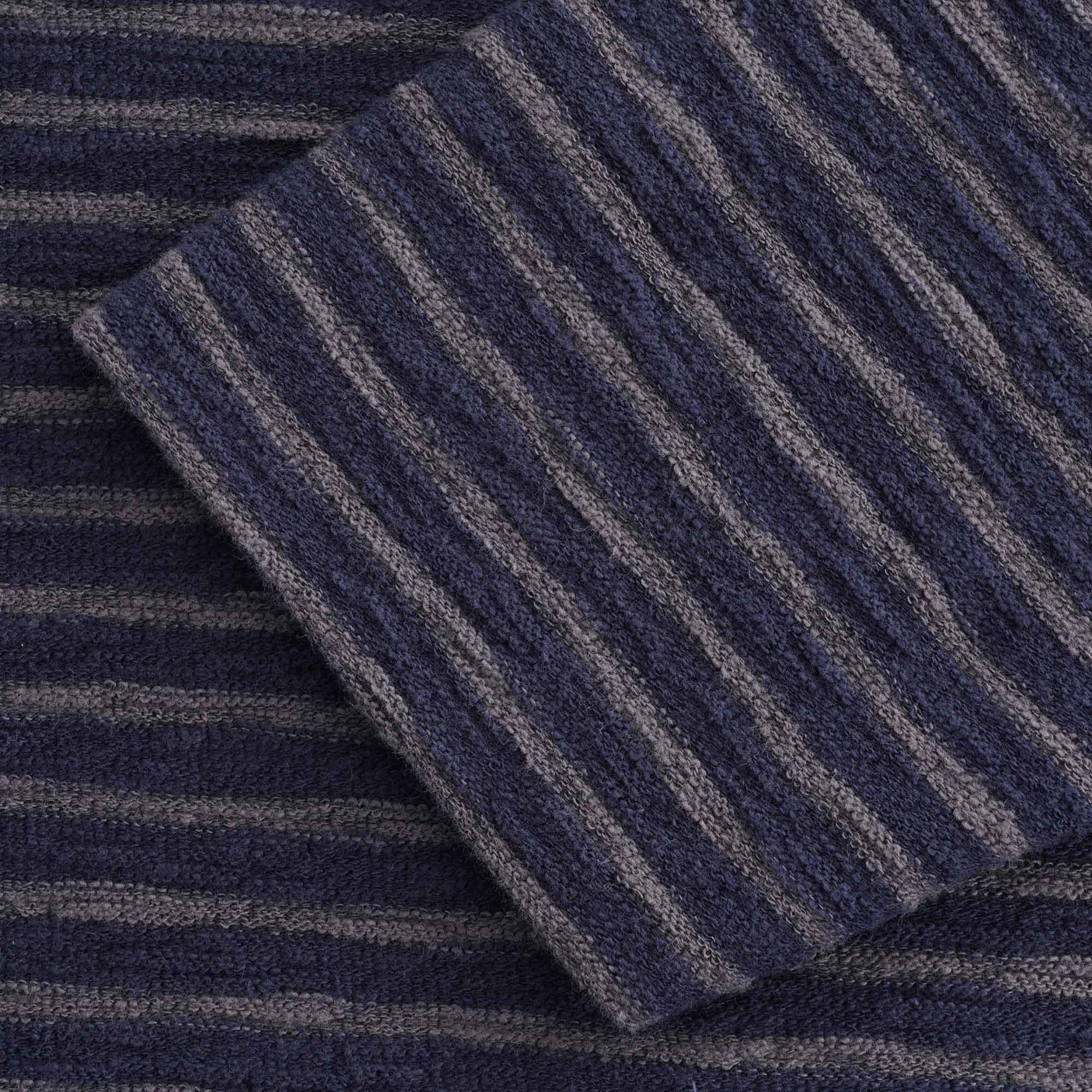 X Cotton Jersey Stripe Sweatshirt - Navy/Grey