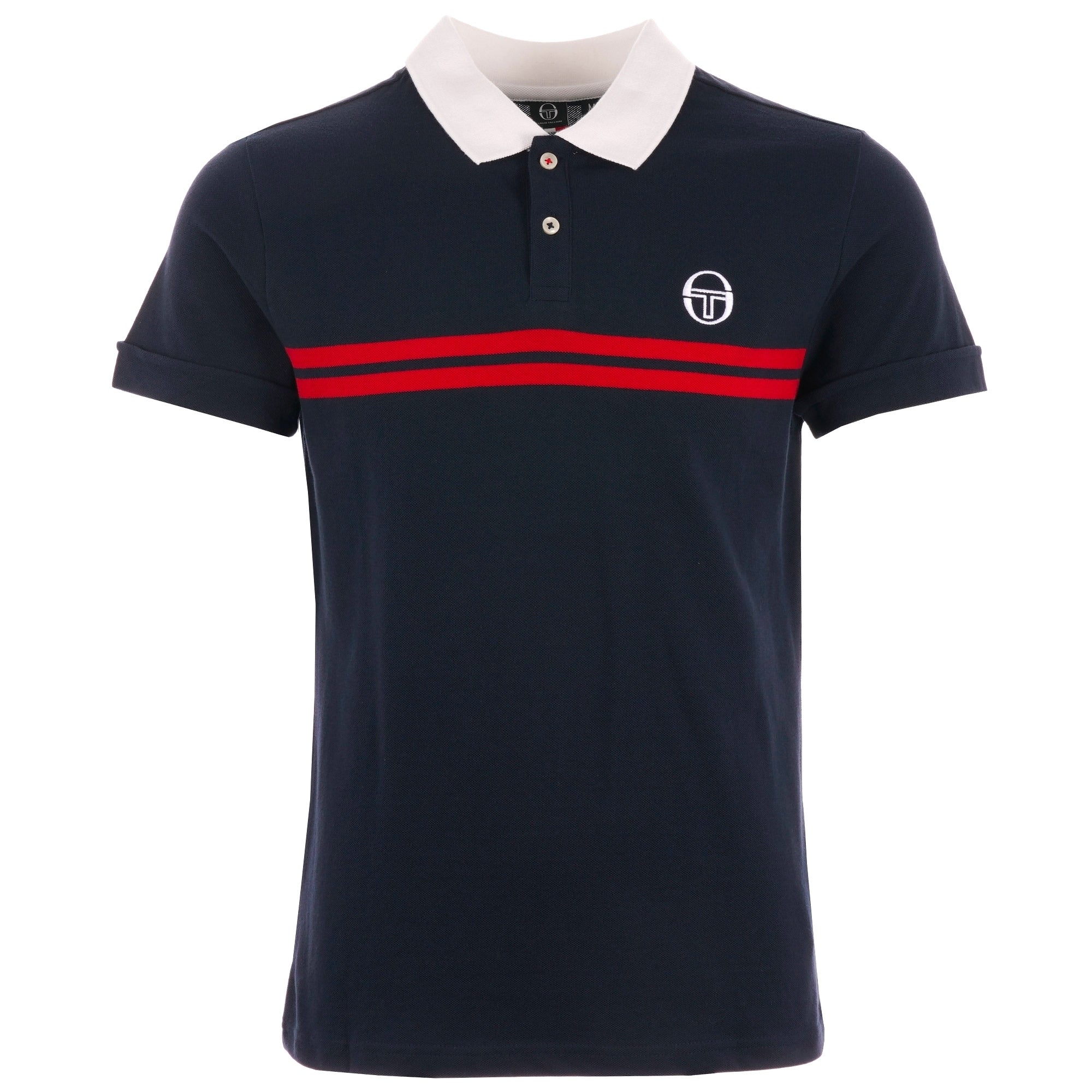 Sergio Tacchini Supermac Archivio Polo Shirt - Navy & Red