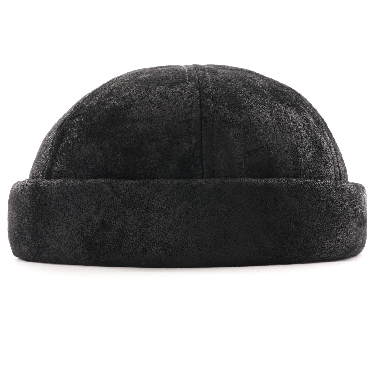 Leather Docker Hat - Black