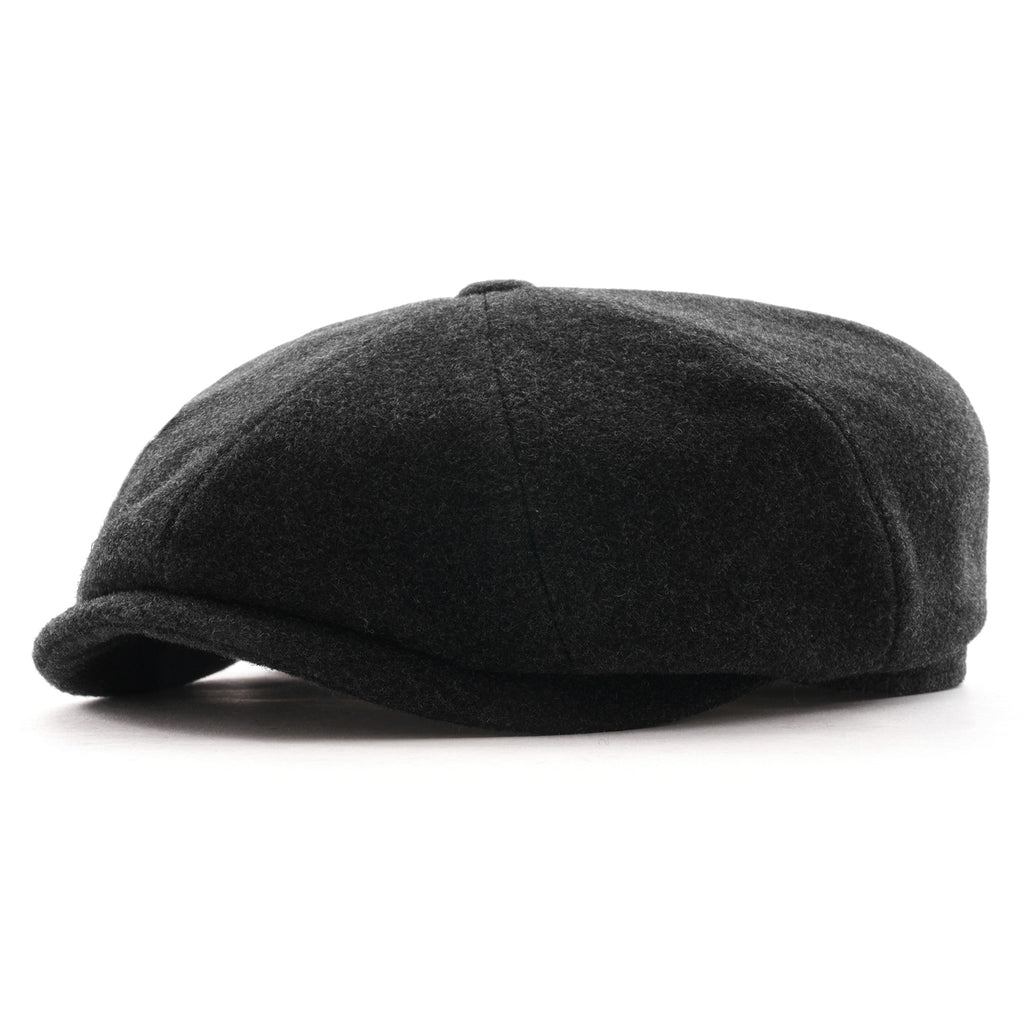 Stetson Hats Wool Cashmere Newsboy Cap - Dark Grey