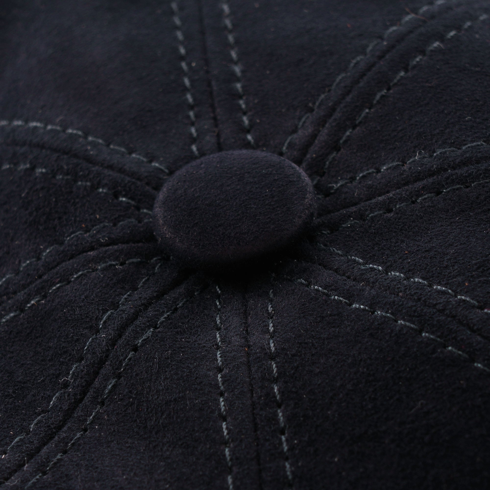 Goat Suede Flat Cap - Navy