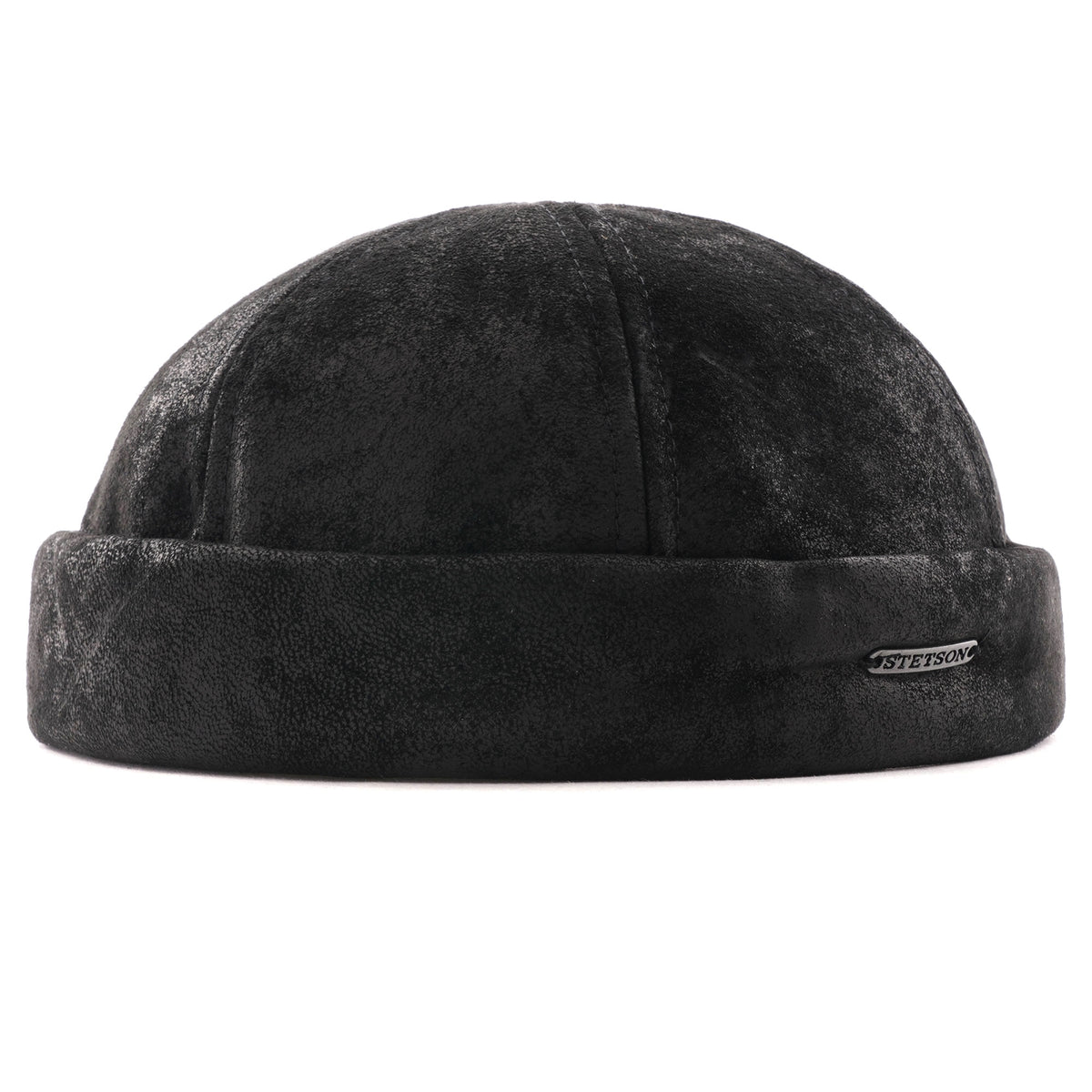 Leather Docker Hat - Black