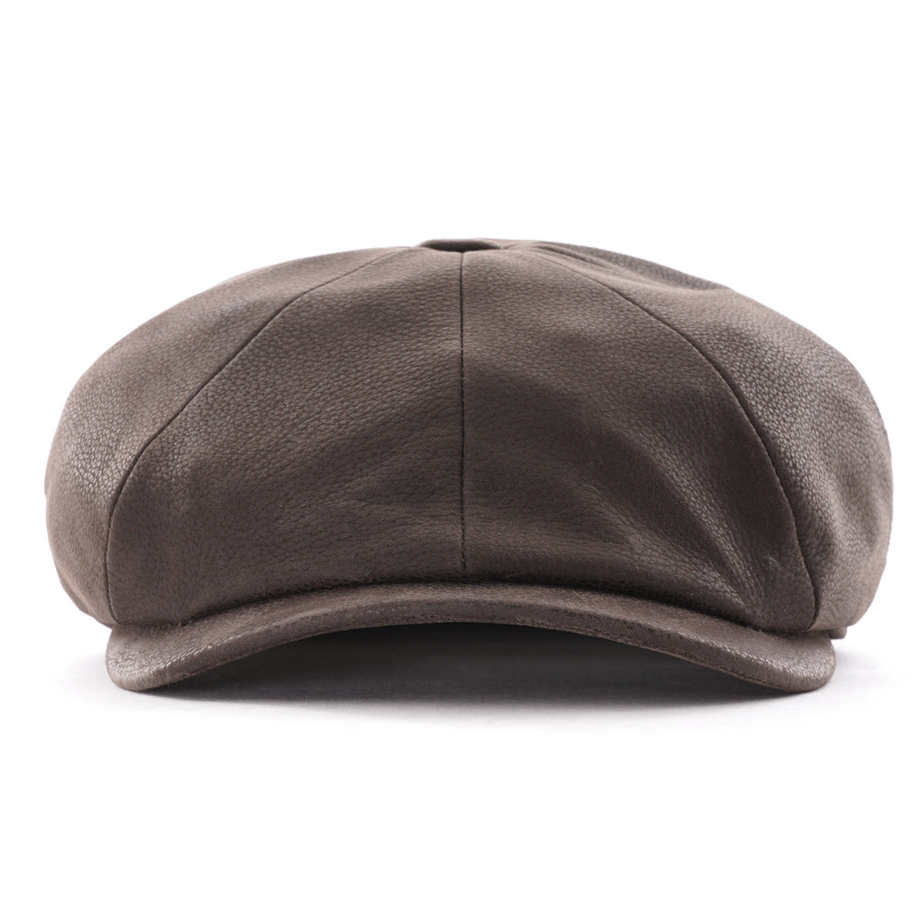 Stetson Hats Hatteras Chevrette Leather Cap - Brown